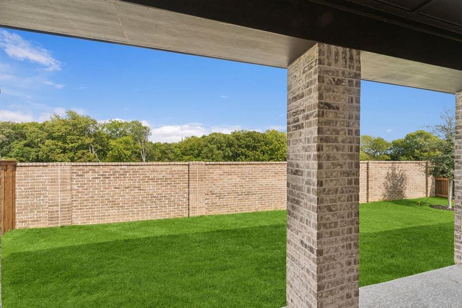 Exterior details and patio area of a home in South Pointe Cottage Series, Mansfield (Image 3). Exterior details and patio area of a home in South Pointe Cottage Series, Mansfield (Image 3).