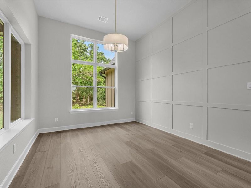 Dining room for family meals.