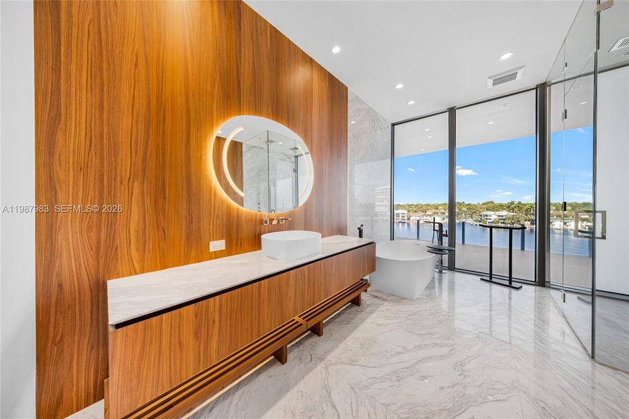 Furnished interior view inside a new home in , Miami (Image 19).