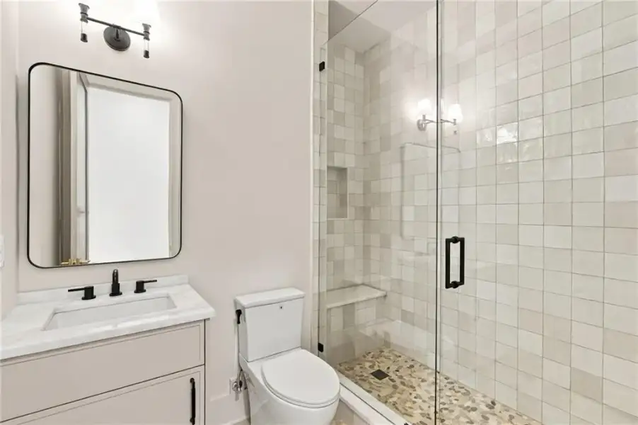 Furnished interior view inside a new home in , Atlanta (Image 60).