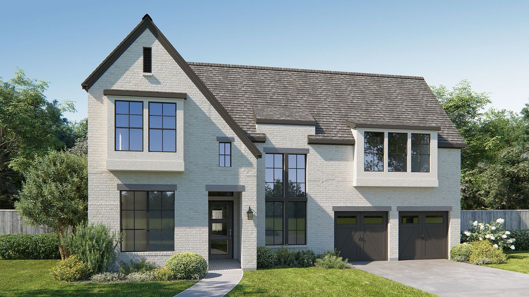 Representative exterior photo of a completed home built from the 561A by Britton Homes in Walsh, Aledo, TX (Image 14). Representative exterior photo of a completed home built from the 561A by Britton Homes in Walsh, Aledo, TX (Image 14).