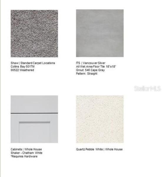 Sample of building materials used in homes in Waterstone, Groveland (Image 50).