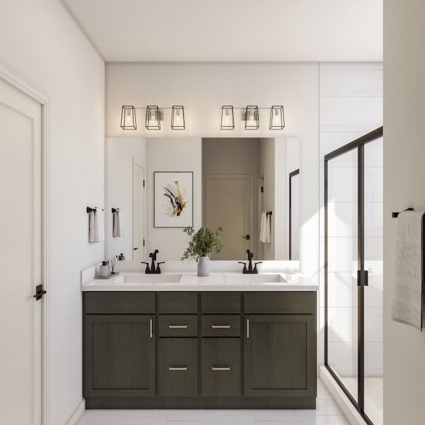Representative furnished interior of a home built from the A by Tri Pointe Homes in Candelas Townhomes, Arvada (Image 21).