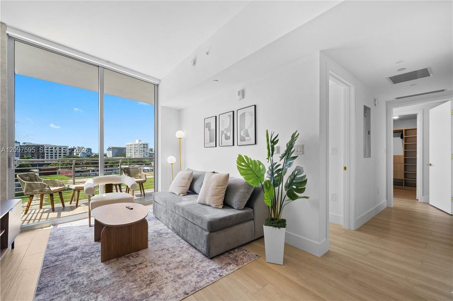 Furnished interior view inside a new home in , Miami (Image 9).
