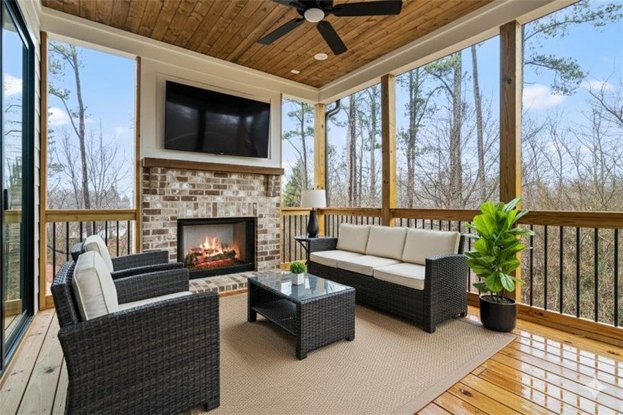 Exterior details and patio area of a home in , Marietta (Image 25).