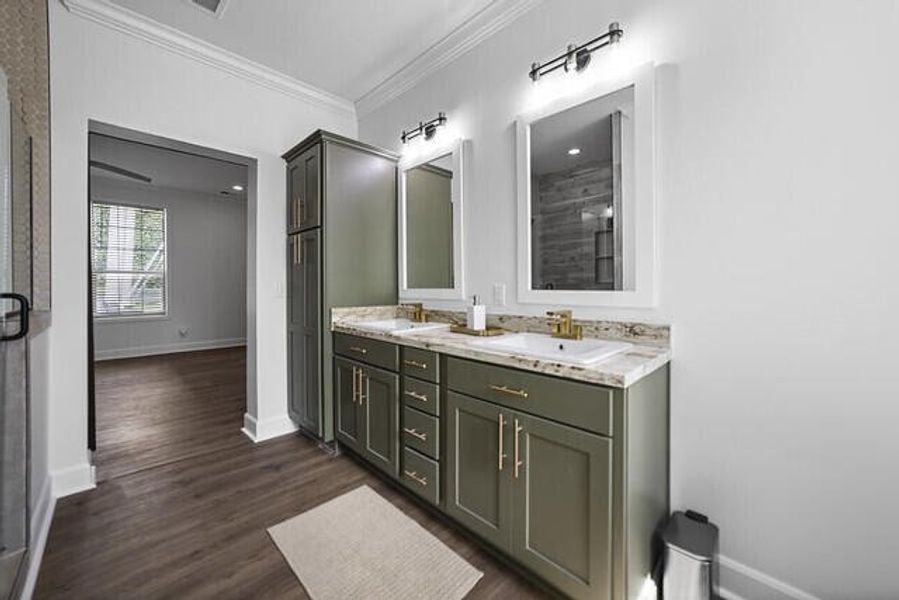Furnished interior view inside a new home in , Cross (Image 23).