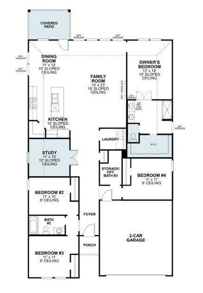 2D floor plan layout of this home in ValleyBrooke, Mesquite, TX (Image 3). 2D floor plan layout of this home in ValleyBrooke, Mesquite, TX (Image 3).