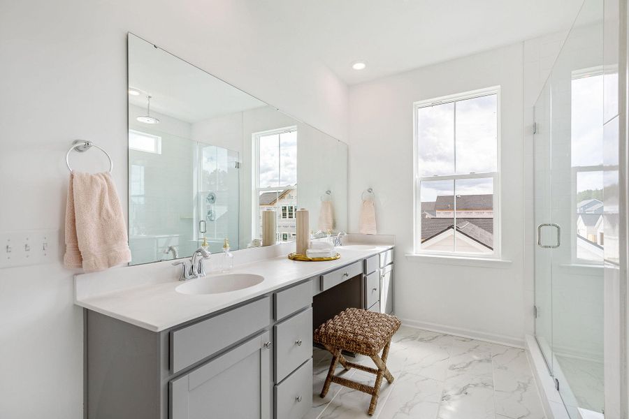 Furnished interior view inside a new home in Sweetgrass at Summers Corner, Summerville (Image 8).