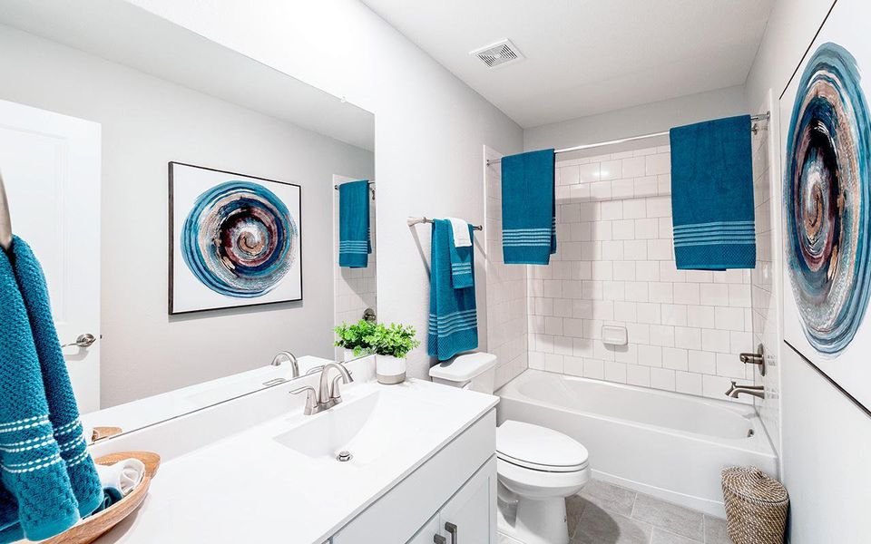 Furnished interior view inside a new home in Sunterra, Katy (Image 22). Furnished interior view inside a new home in Sunterra, Katy (Image 22).