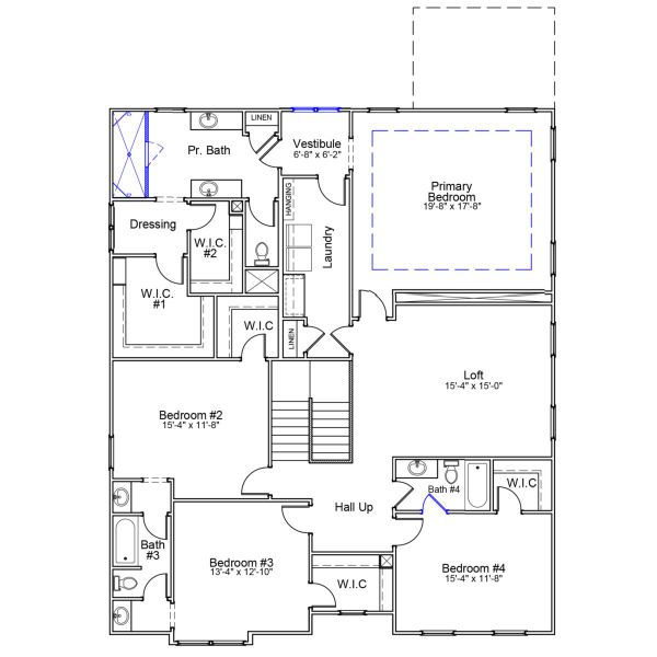 2D floor plan layout of this home in Sweetbrier, Durham, NC (Image 3).
