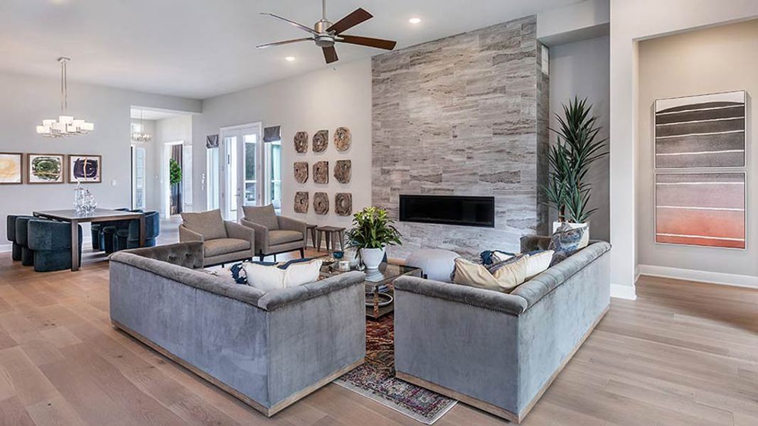 Representative furnished interior of a home built from the Artisan by Taylor Morrison in Travisso Naples Collection, Leander (Image 3). Representative furnished interior of a home built from the Artisan by Taylor Morrison in Travisso Naples Collection, Leander (Image 3).