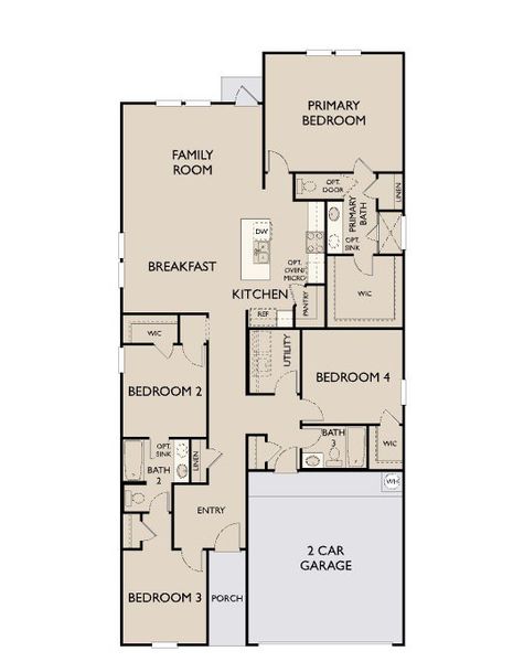 2D floor plan layout for the Hadley by Ashton Woods in Enclave at Hennersby Hollow 50's, San Antonio, TX (Image 5). 2D floor plan layout for the Hadley by Ashton Woods in Enclave at Hennersby Hollow 50's, San Antonio, TX (Image 5).
