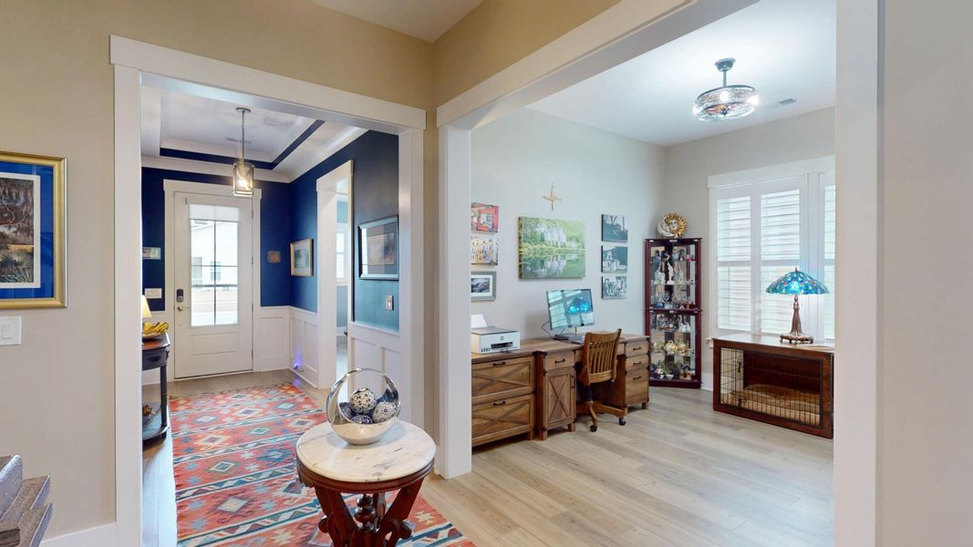 Furnished interior view inside a new home in Summerwind Crossing at Lakes of Cane Bay, Summerville (Image 16).