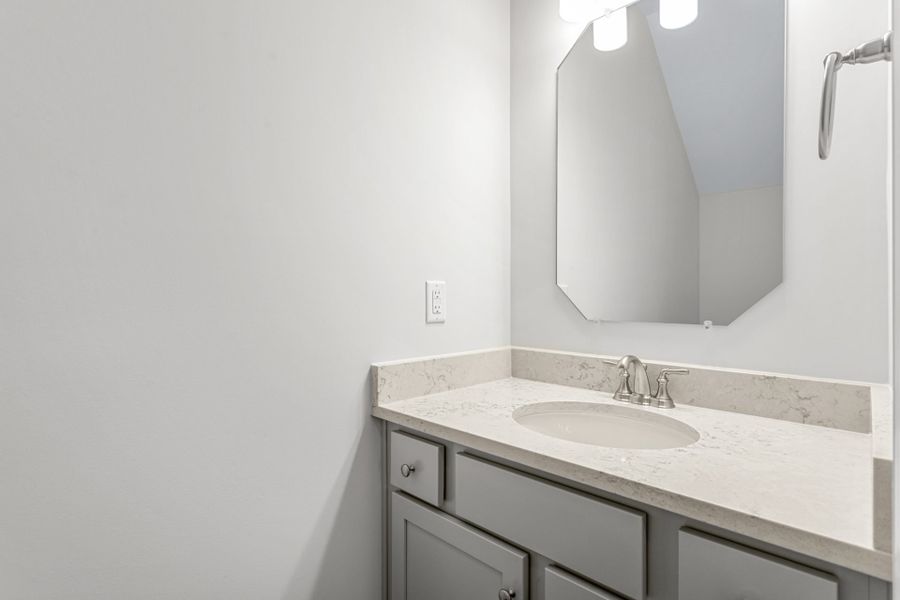 Representative furnished interior of a home built from the Kendall Lux by Keystone Homes NC in Weybridge, Burlington (Image 17).