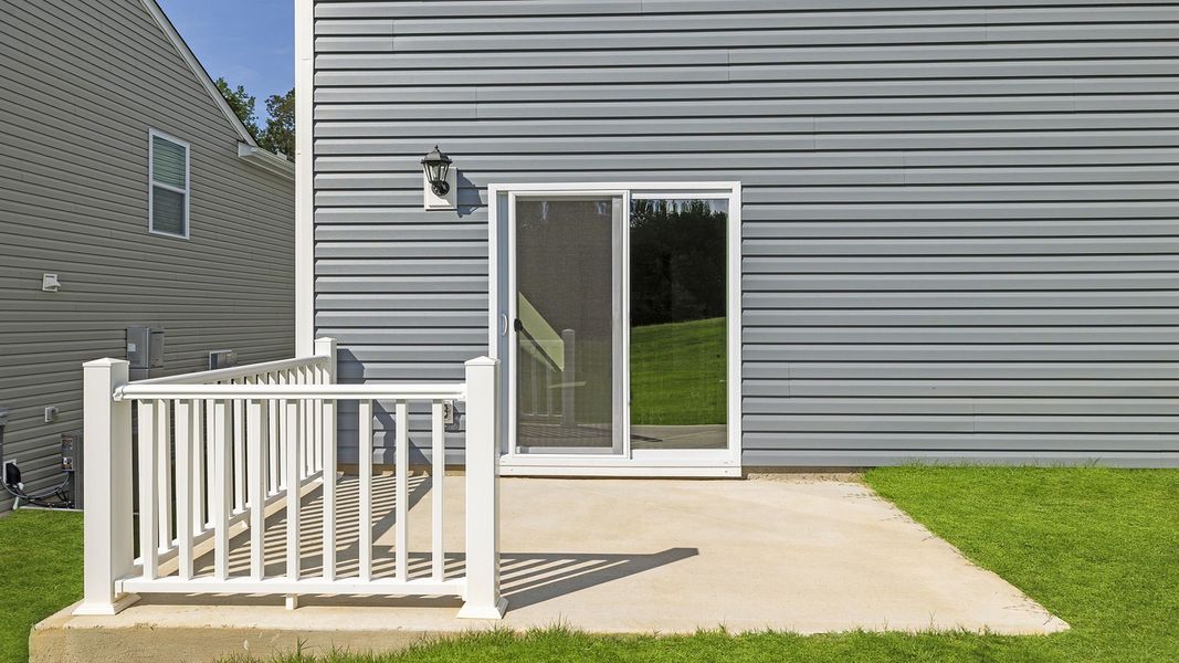 Exterior details and patio area of a home in Durbin Meadows, Fountain Inn (Image 3). Exterior details and patio area of a home in Durbin Meadows, Fountain Inn (Image 3).