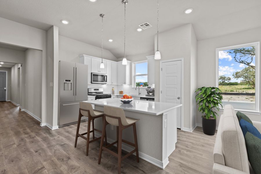 Representative furnished interior of a home built from the Keller by Beazer Homes in Hunter's Ranch, San Antonio (Image 6). Representative furnished interior of a home built from the Keller by Beazer Homes in Hunter's Ranch, San Antonio (Image 6).