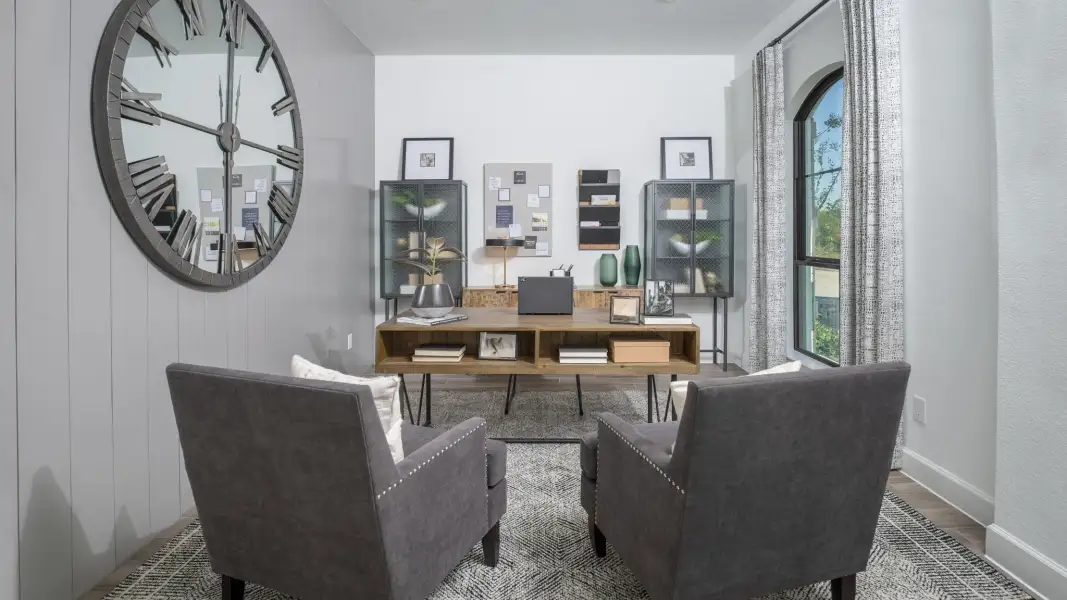 Furnished interior view inside a new home in Parkside on the River West, Georgetown (Image 11).