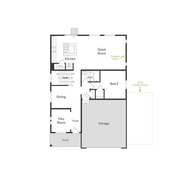 2D floor plan layout of this home in Banning Lewis Ranch - New Homes Colorado Springs, Colorado Springs, CO (Image 1). 2D floor plan layout of this home in Banning Lewis Ranch - New Homes Colorado Springs, Colorado Springs, CO (Image 1).