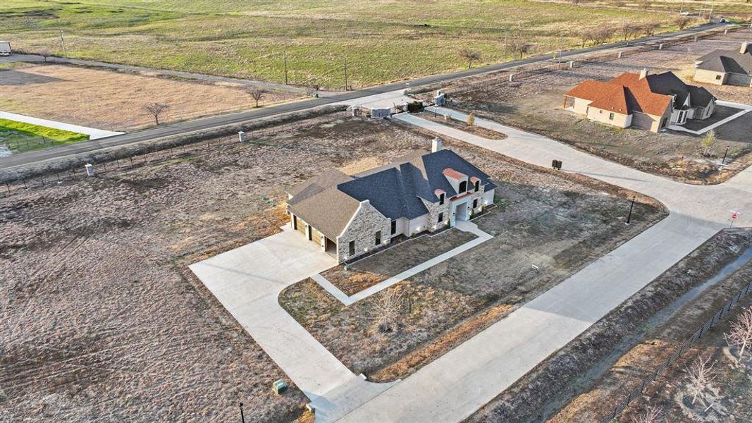 Bird's eye view featuring a rural view