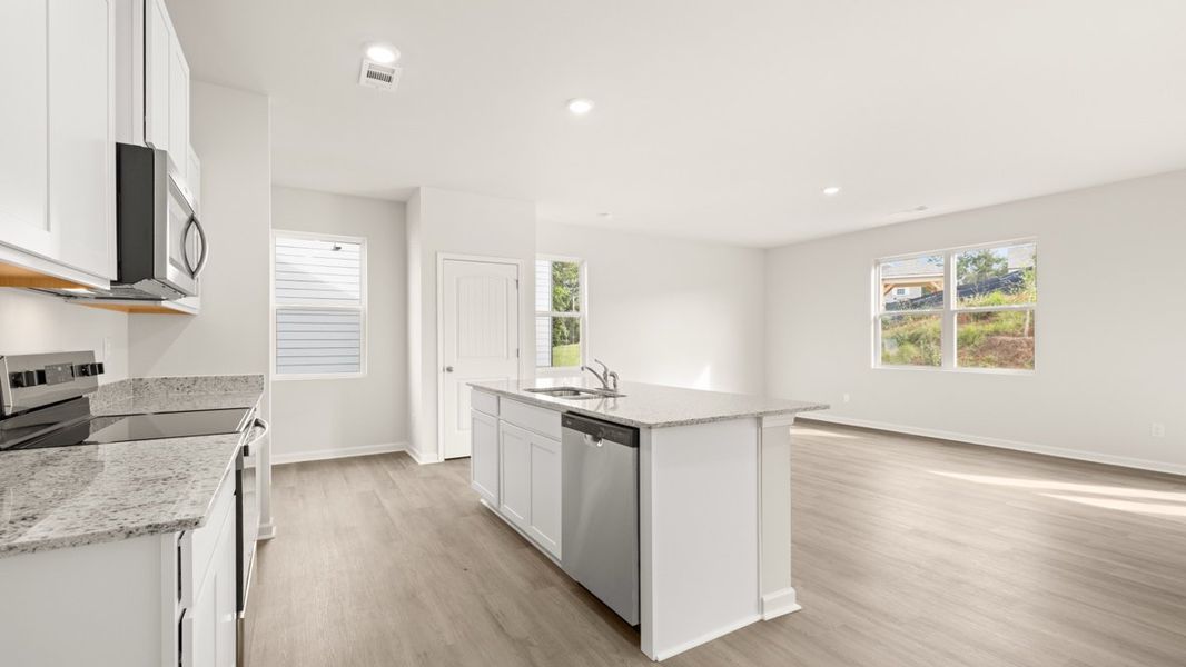 Representative furnished interior of a home built from the ELSTON by D.R. Horton in Pointe Park, Union City (Image 11).