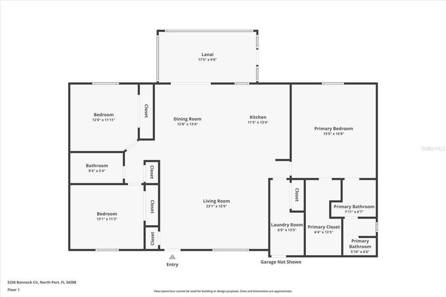 2D floor plan layout of this home in , North Port, FL (Image 5).