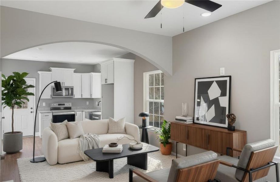 Furnished interior view inside a new home in , Dalton (Image 7).