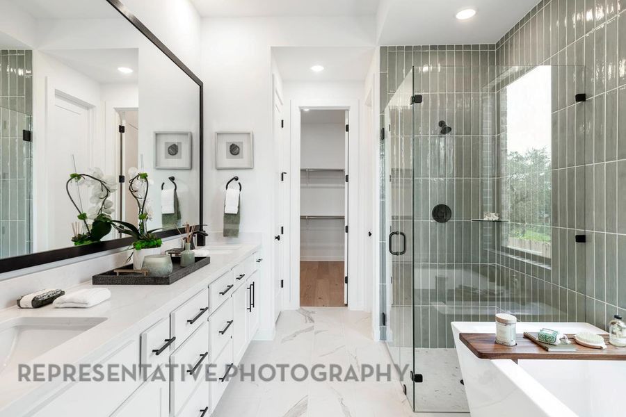 Furnished interior view inside a new home in Parkside On The River: 50ft. lots, Georgetown (Image 24).