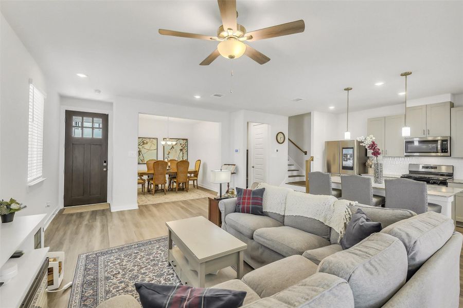 Thoughtfully designed main living area with ample space for furniture placement, entertaining, and comfortable day-to-day living.