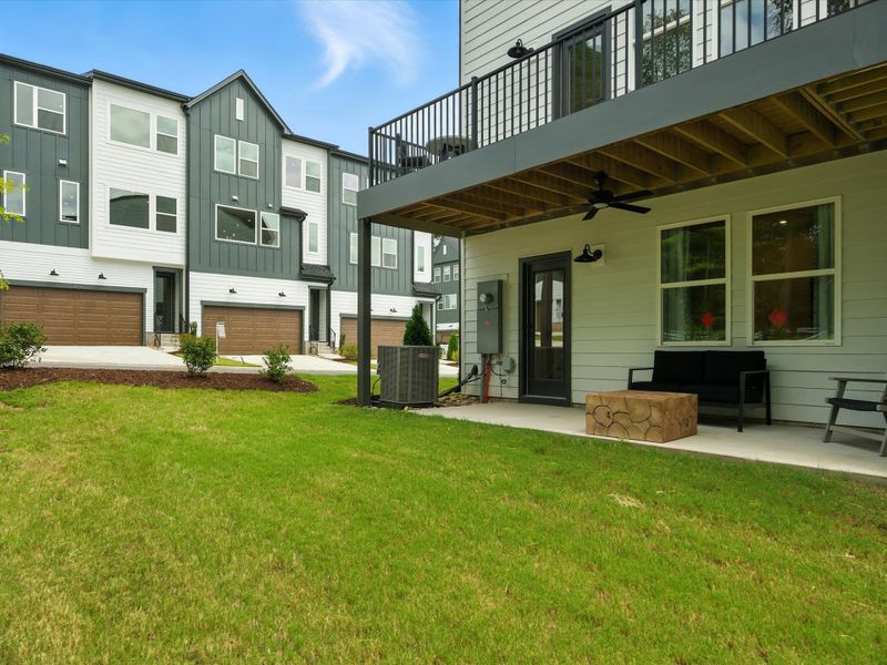 Exterior details and patio area of a home in Archer Row, Charlotte (Image 27). Exterior details and patio area of a home in Archer Row, Charlotte (Image 27).