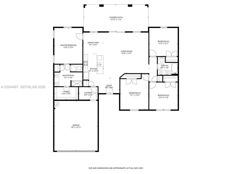 2D floor plan layout of this home in , Sebring, FL (Image 5).