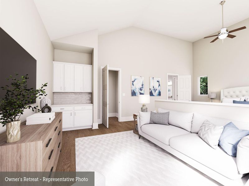 Furnished interior view inside a new home in Briarley - Regency Collection, Montgomery (Image 4).