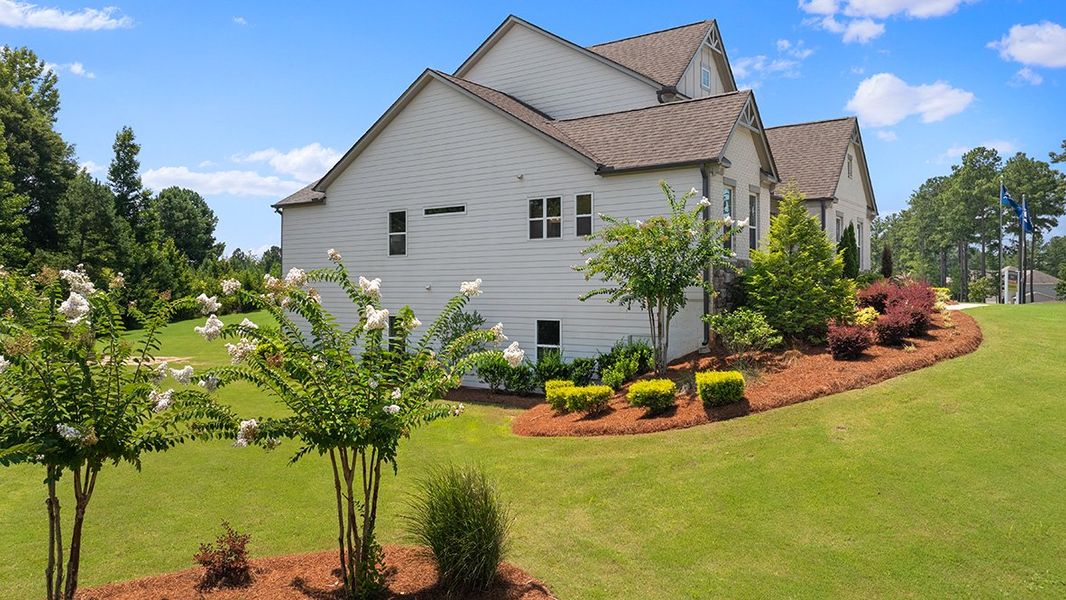 Front exterior of a new home in Genesee, Newnan, GA, highlighting curb appeal (Image 27).