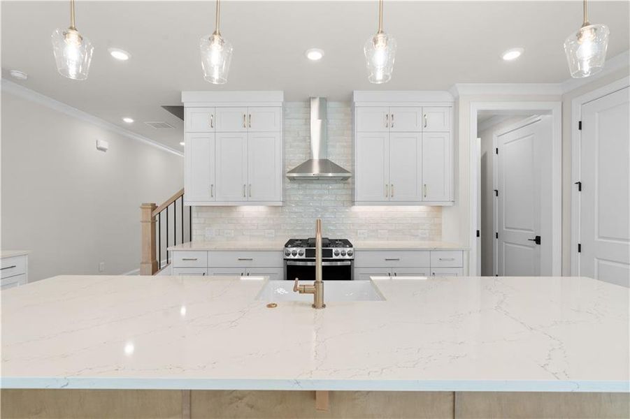 Furnished interior view inside a new home in Ward's Crossing Townhomes, Johns Creek (Image 12).