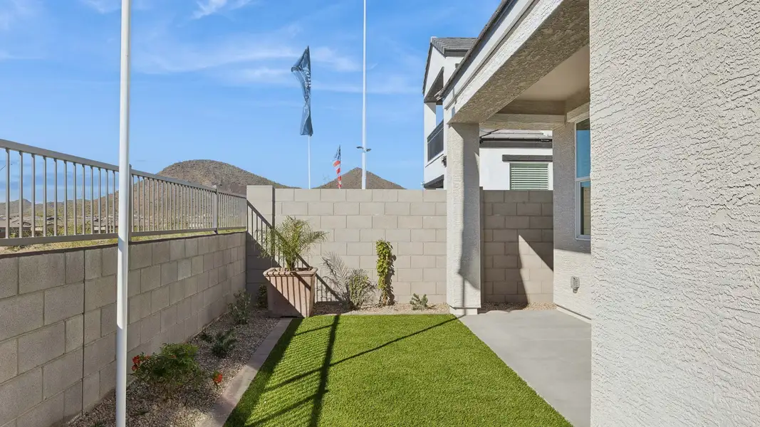 Exterior details and patio area of a home in The Buttes at Mystic, Peoria (Image 2).