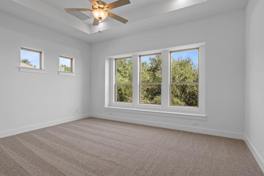 Primary Bedroom with tray ceiling