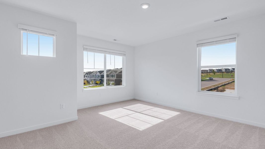 Spacious, unfurnished interior of a new home in Trails at Crowfoot, Parker (Image 17). Spacious, unfurnished interior of a new home in Trails at Crowfoot, Parker (Image 17).