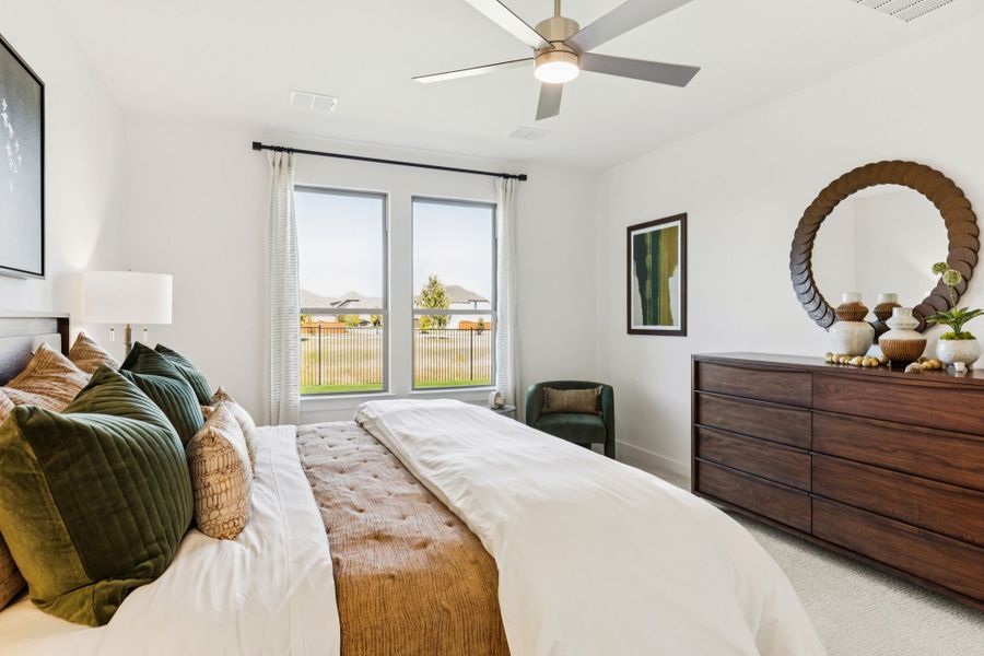 Bedroom in the Winters home plan by Trophy Signature Homes