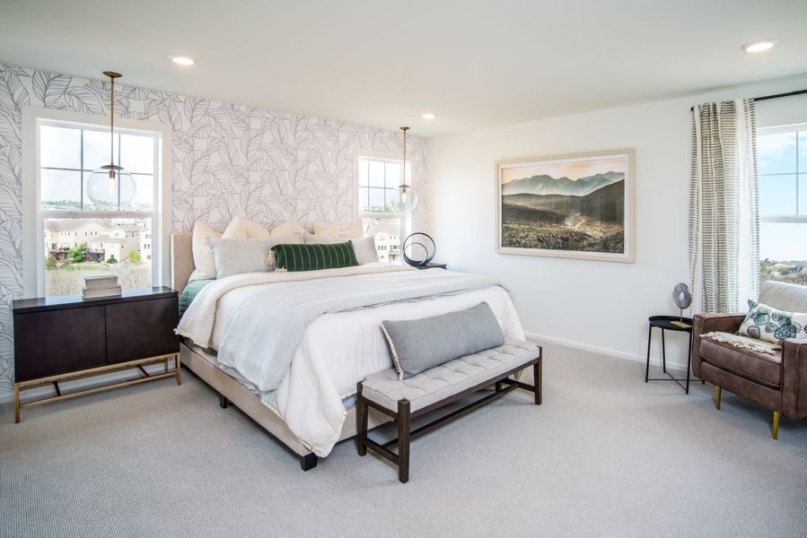 Furnished interior view inside a new home in Terrain Oak Valley, Castle Rock (Image 6). Furnished interior view inside a new home in Terrain Oak Valley, Castle Rock (Image 6).