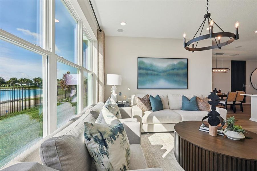 Furnished interior view inside a new home in Isla Mirada, San Antonio (Image 9).
