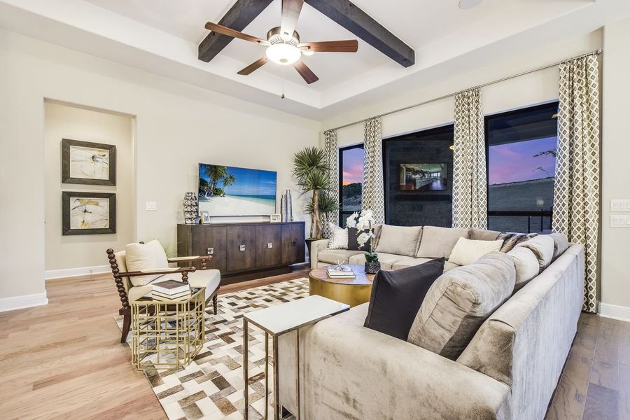 Representative furnished interior of a home built from the Siena II by Giddens Homes in Clearwater Ranch, Liberty Hill (Image 85).