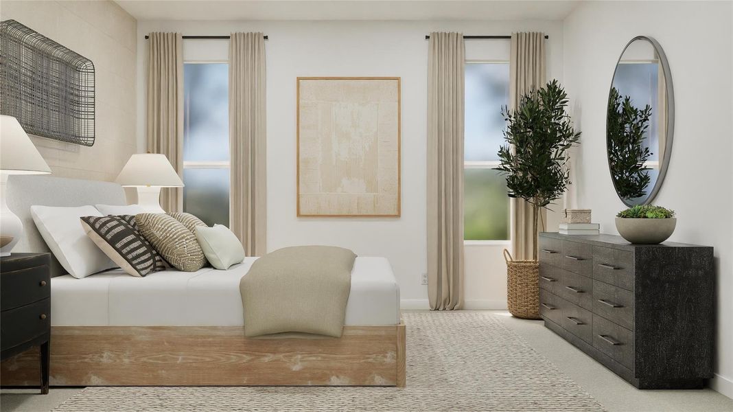 Furnished interior view inside a new home in Sunterra, Katy (Image 21).