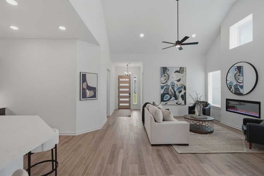Furnished interior view inside a new home in The Crossvine, Schertz (Image 18).