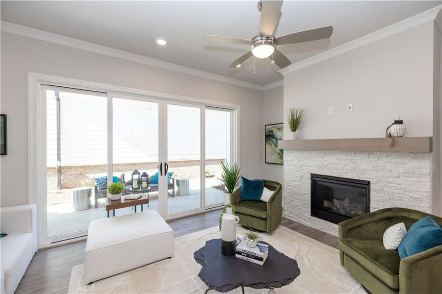 Furnished interior view inside a new home in Promenade at Sawnee Village, Cumming (Image 5).