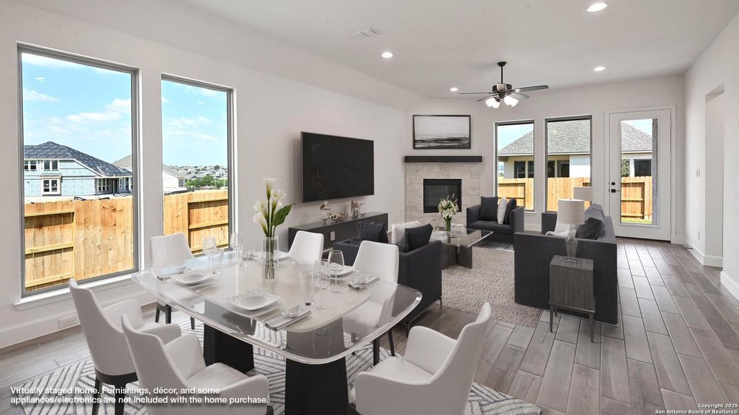 Furnished interior view inside a new home in Homestead 55', Cibolo (Image 13).
