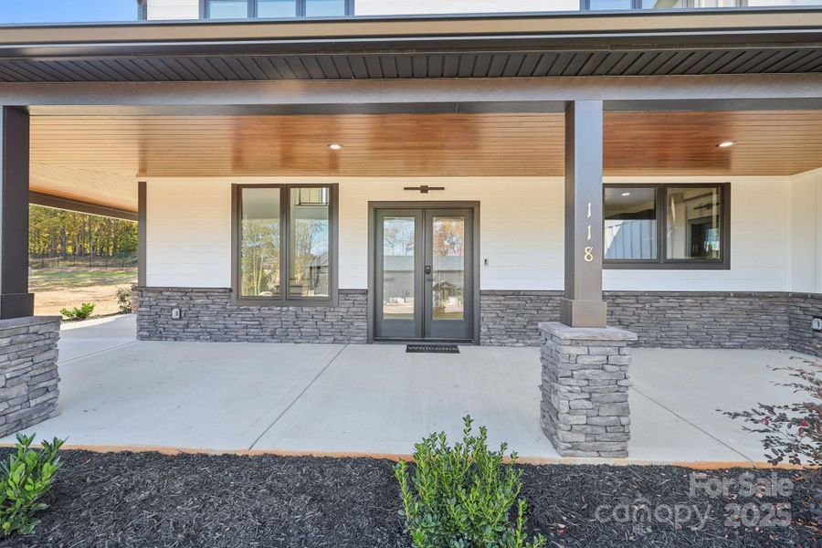 Exterior details and patio area of a home in , Mooresville (Image 25).