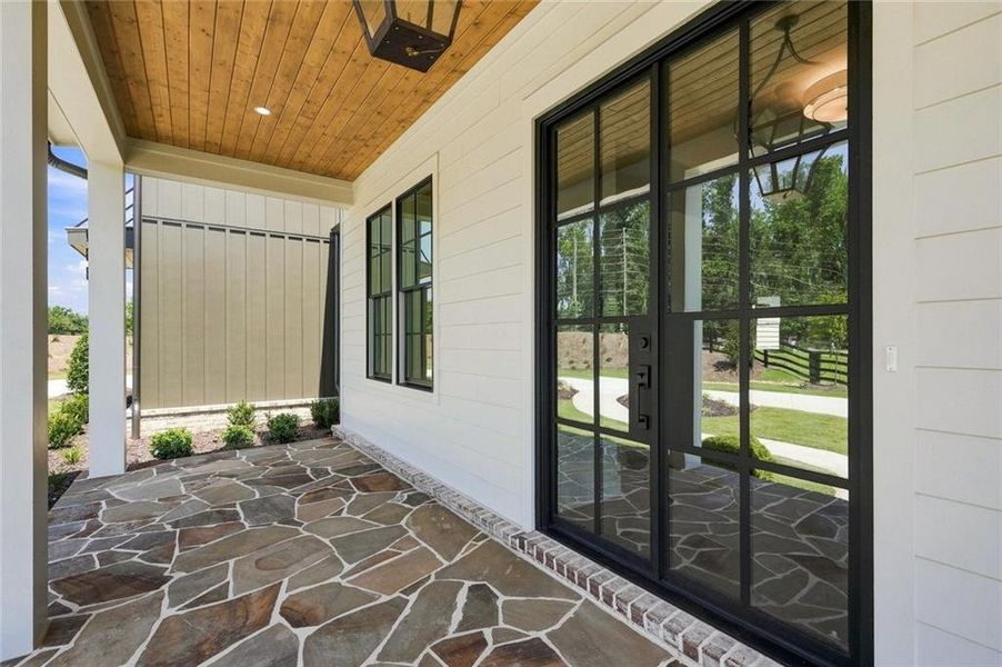Exterior details and patio area of a home in , Canton (Image 39).