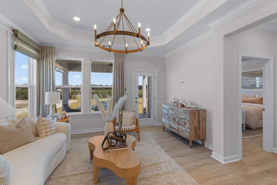 Representative furnished interior of a home built from the The Sunflower by Chesapeake Homes in Terrapin, Leland (Image 43).