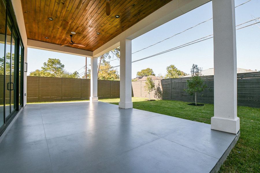 Exterior details and patio area of a home in , Houston (Image 4).
