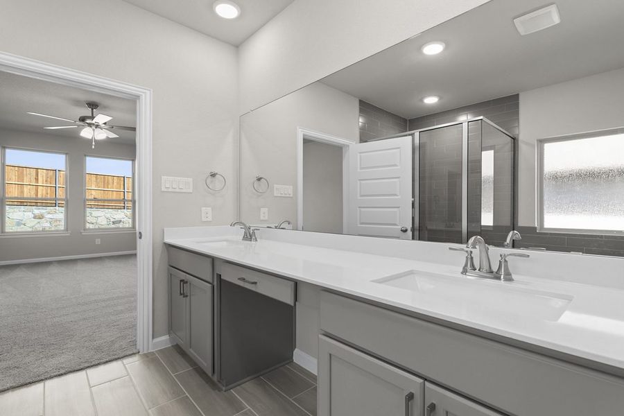 Representative furnished interior of a home built from the Cedar Sorella 40s by Brohn Homes in Sorella, Tomball (Image 13).