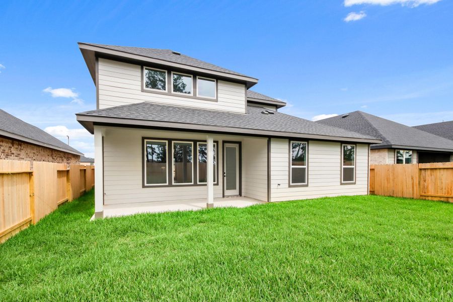 Exterior details and patio area of a home in Mill Creek Estates, Magnolia (Image 20).